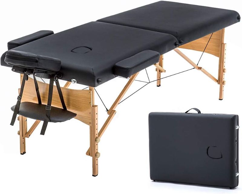 Photo 1 of 
Massage Table Portable Massage Bed Spa Bed 84 Inches Long 28 Inchs Wide Hight Adjustable Massage Table 2 Folding Massage Bed Spa Bed Facial Cradle Salon Bed...