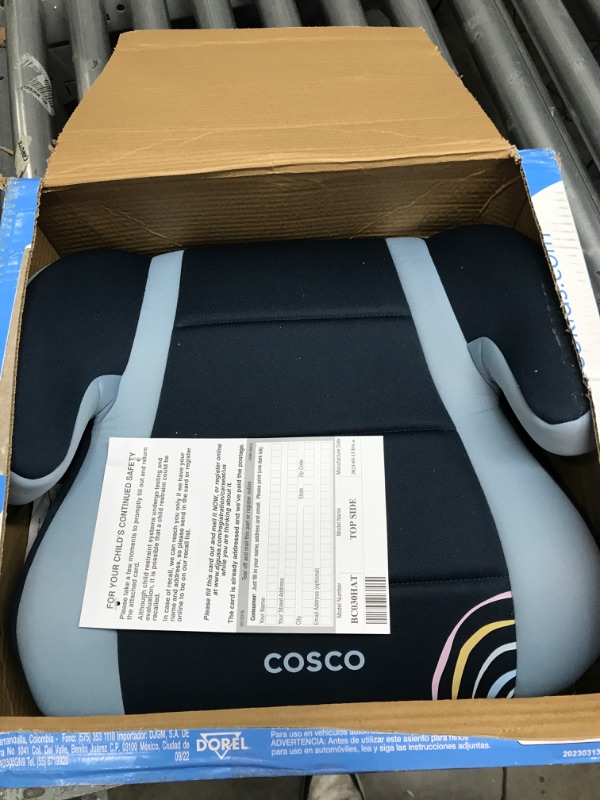 Photo 2 of Cosco Topside Backless Booster Car Seat, Lightweight 40-100 lbs, Rainbow