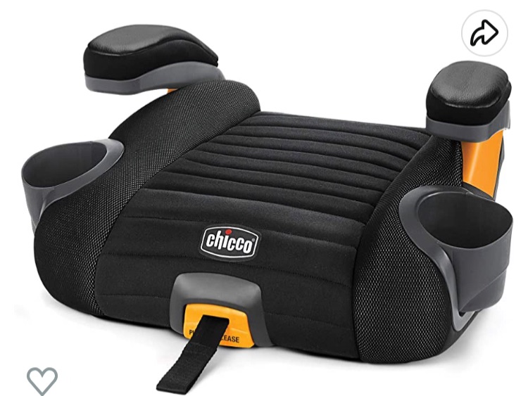 Photo 1 of Chicco GoFit Plus Backless Booster Car Seat with LATCH Attachment and Quick-Release LATCH Removal, Travel Booster Seat for Car, Portable Car Booster Seat for children 40-110 lbs. | Iron/Black