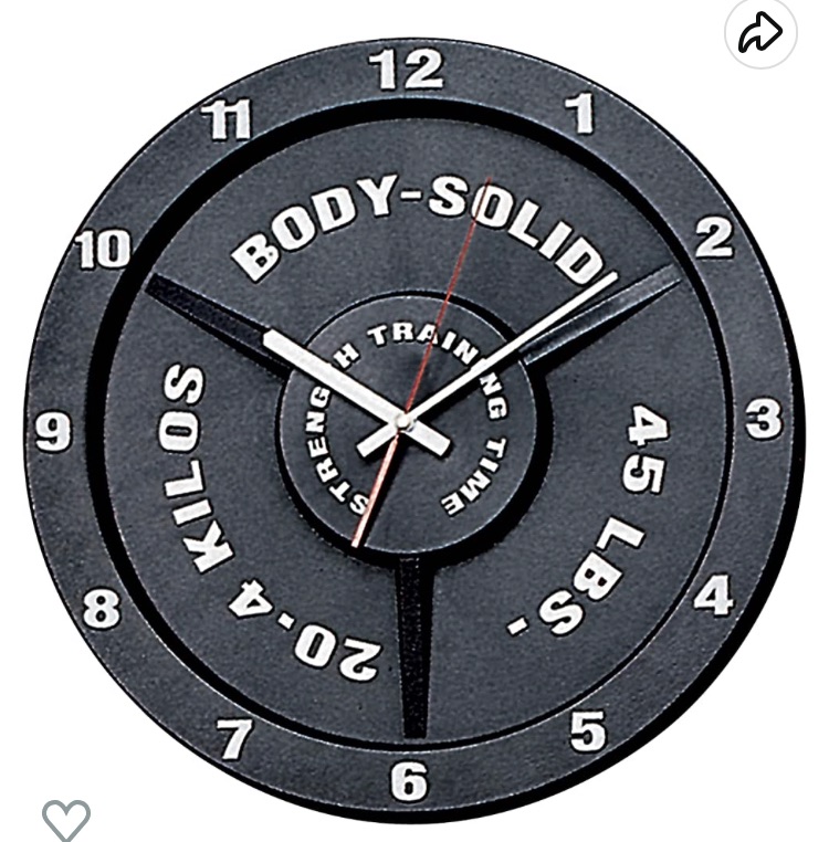 Photo 1 of *SEE NOTES* Body-Solid Weight Plate Art Wall Clock Battery Operated - 15" Silent Non-Ticking Vintage Wall Clock Decor