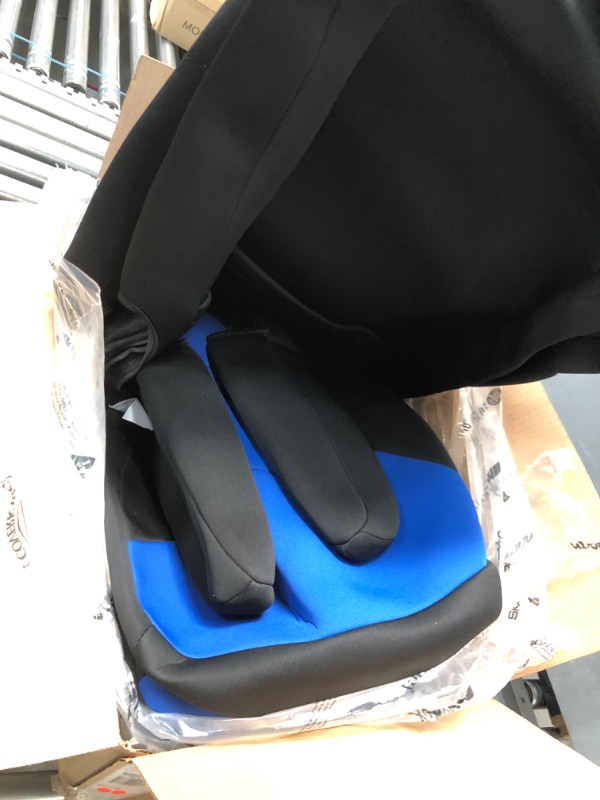 Photo 3 of Coverking Custom Fit Front 50/50 Bucket Seat Cover for Select Ford E-Series Models - Neosupreme (Blue with Black sides) with 1 Armrest Per Seat; 50/50 Bucket; Highback Backrest Blue with Black sides