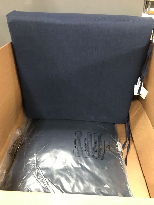 Photo 4 of *** USED *** ** ONE PAD IS  USED THE OTHER IS SEALED *** Arden Selections Outdoor Deep Seating Cushion Set, 24" D x 22" W x 5" H, Sapphire Blue Leala