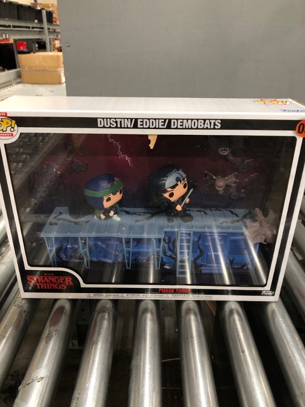 Photo 2 of *SEE NOTES**
 Funko Pop! Moments Deluxe: Stranger Things - Phase Three, Dustin, Eddie, Demobats