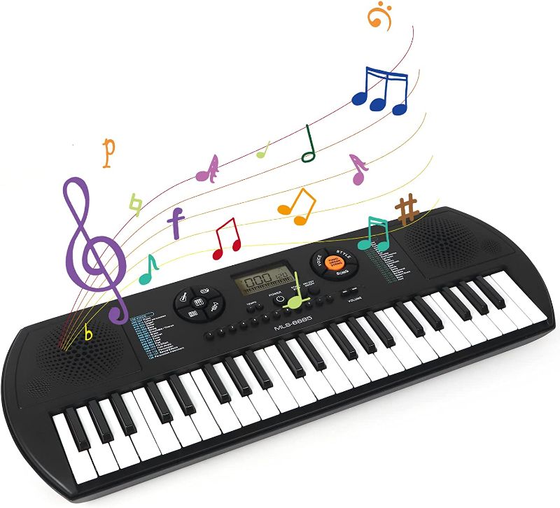 Photo 1 of 44 Key Piano Keyboard Mini Keyboard for Kid Beginner Teaching,Portable Piano with USB Power Supply,128 Timbres 50 Demo Songs