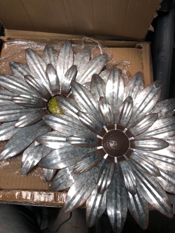 Photo 2 of 10'' Sunflower Wall Decor, Metal Flower Wall Art Decorations, 