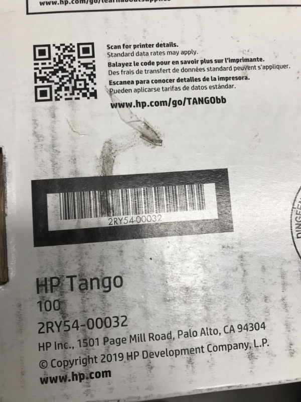 Photo 2 of HP - Tango Wireless Instant Ink Ready Inkjet Printer - Wisp Gray