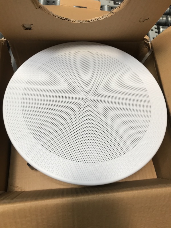 Photo 2 of Pyle Pair 10” Flush Mount in-Wall in-Ceiling 2-Way Speaker System Spring Loaded Quick Connections Changeable Round/Square Grill Stereo Sound Polypropylene Cone Polymer Tweeter 300 Watts (PDIC16106)