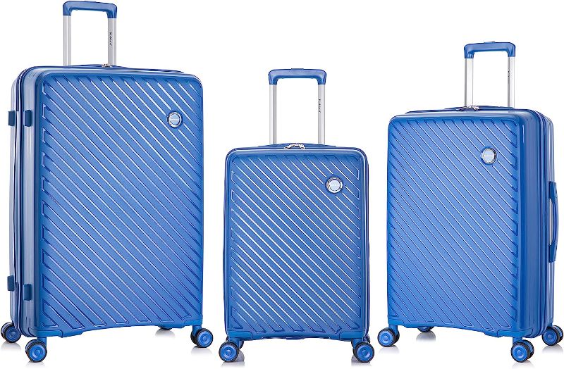 Photo 1 of 
Rockland Prague Hardside Luggage with Spinner Wheels, Blue, 3-Piece Set (20/24/28)
Size:3-Piece Set (20/24/28)
Color:BLUE