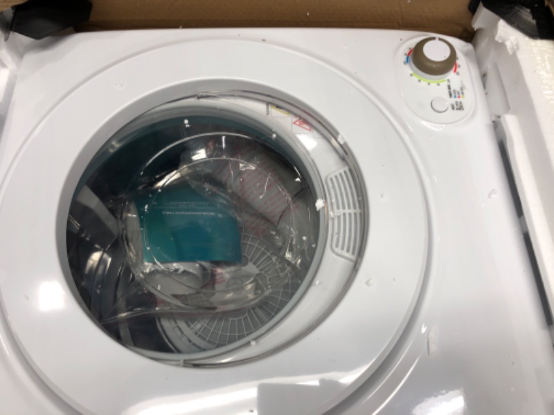 Photo 3 of  110V Compact Laundry Dryer, 1.4 cu.ft Front Load Stainless Steel Clothes Dryers with Stainless Steel Tub, Control Panel Downside