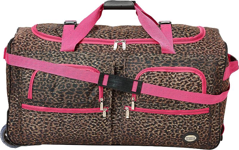 Photo 1 of 2 Rockland Rolling Duffel Bag, Pink Leopard, 30-Inch
