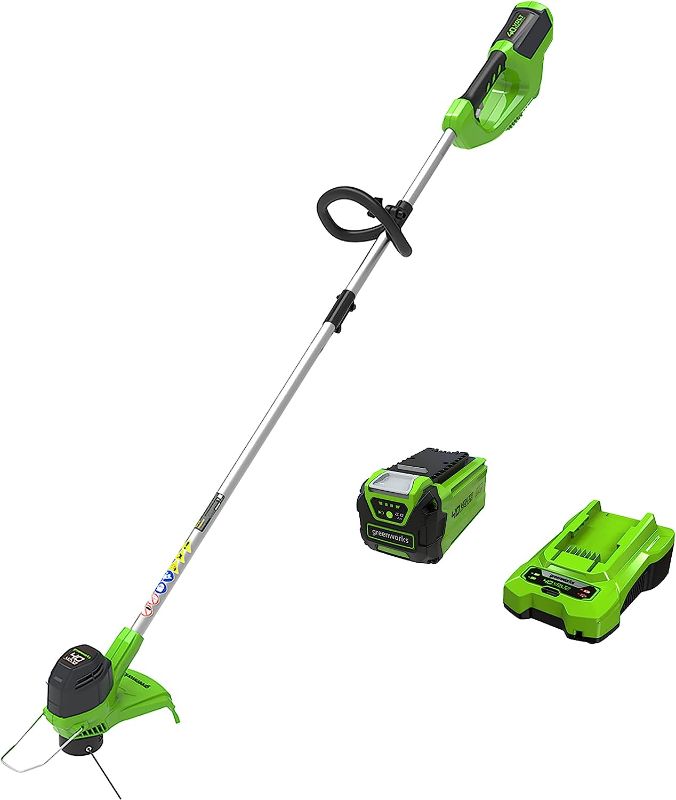 Photo 1 of 
Greenworks 40V 12" Cordless String Trimmer, 2.0Ah Battery and Charger Included
Size:12" Trimmer (2.0Ah)