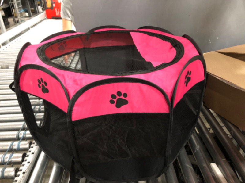 Photo 4 of *** USED *** BEIKOTT Pet Playpen, Foldable Dog Playpens, Portable Exercise Kennel Tent for Puppies/Dogs/Cats/Rabbits, Dog Play Tent with Removable Mesh Shade Cover for Travel Indoor Outdoor Using(Small) PK/Small(28.5" x 28.5" x 18")