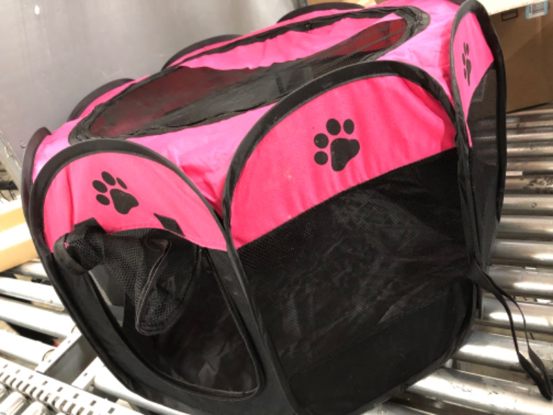 Photo 1 of *** USED *** BEIKOTT Pet Playpen, Foldable Dog Playpens, Portable Exercise Kennel Tent for Puppies/Dogs/Cats/Rabbits, Dog Play Tent with Removable Mesh Shade Cover for Travel Indoor Outdoor Using(Small) PK/Small(28.5" x 28.5" x 18")