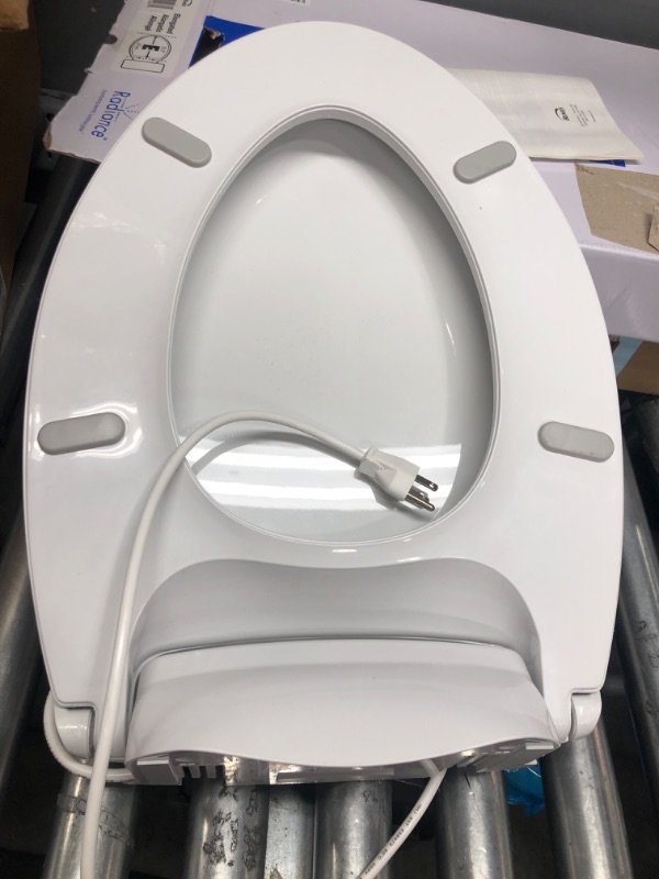 Photo 7 of *** POWERS ON *** BEMIS Radiance Heated Night Light Toilet Seat will Slow Close and Never Loosen & LUXE Bidet Neo 320 - Self Cleaning Dual Nozzle - Hot and Cold Water Non-Electric Mechanical Bidet Toilet Attachment Elongated - White Toilet Seat + Dual Noz