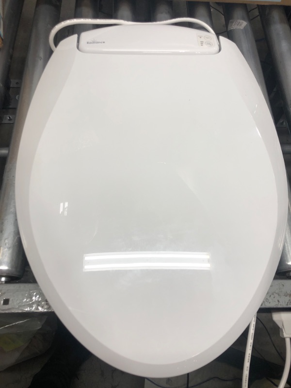 Photo 4 of *** POWERS ON *** BEMIS Radiance Heated Night Light Toilet Seat will Slow Close and Never Loosen & LUXE Bidet Neo 320 - Self Cleaning Dual Nozzle - Hot and Cold Water Non-Electric Mechanical Bidet Toilet Attachment Elongated - White Toilet Seat + Dual Noz