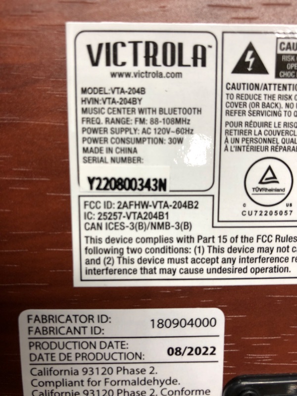 Photo 1 of Victrola Nostalgic 7-in-1 Bluetooth Record Player & Multimedia Center with Built-in Speakers - 3-Speed Turntable, CD & Cassette Player, AM/FM Radio, USB | Wireless Music Streaming | Mahogany Mahogany (USB) Entertainment Center