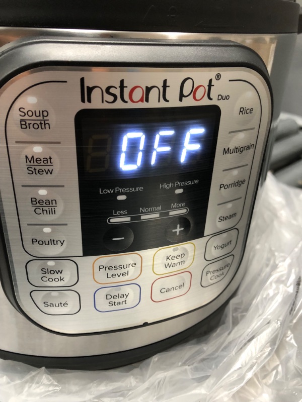 Photo 5 of **DAMAGE**Instant Pot Duo 7-in-1 Electric Pressure Cooker, Slow Cooker, Rice Cooker, Steamer, Sauté, Yogurt Maker, Warmer & Sterilizer, Includes App With Over 800 Recipes, Stainless Steel, 6 Quart 6QT Duo Pressure Cooker