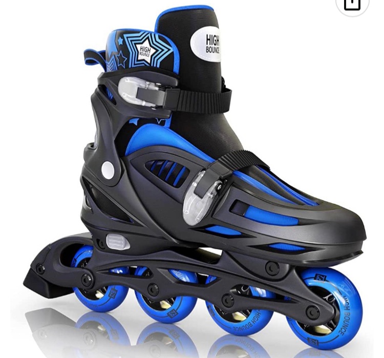 Photo 1 of Inline Skates for Girls and Boys, Roller Blades with Gel Wheels and Adjustable Sizing for Adults and Kids, Roller Blades for Men, Women, Girls, Boys, Lightweight Roller Blade Skates, High Bounce SIZE 2-5