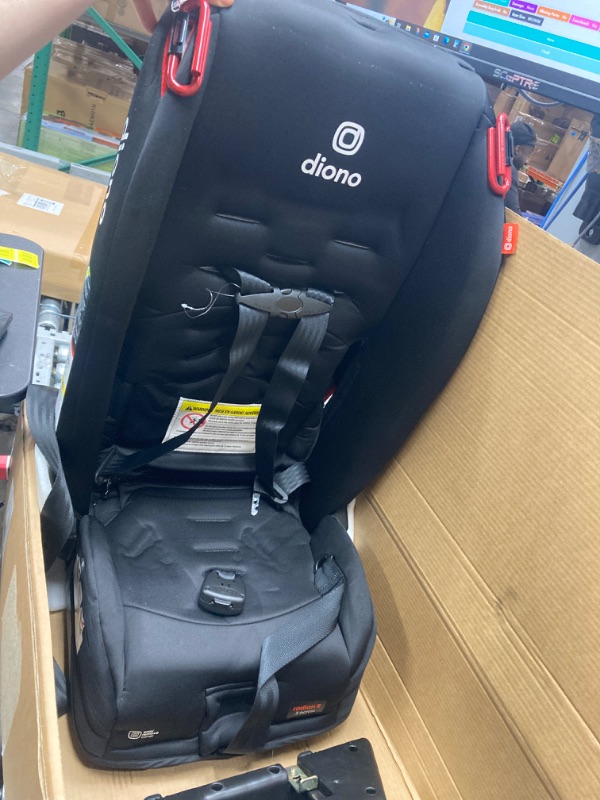 Photo 4 of Diono Radian 3R, 3-in-1 Convertible Car Seat, Rear Facing & Forward Facing, 10 Years 1 Car Seat, Slim Fit 3 Across, Jet Black Radian 3R Fits 3 Across Black Jet