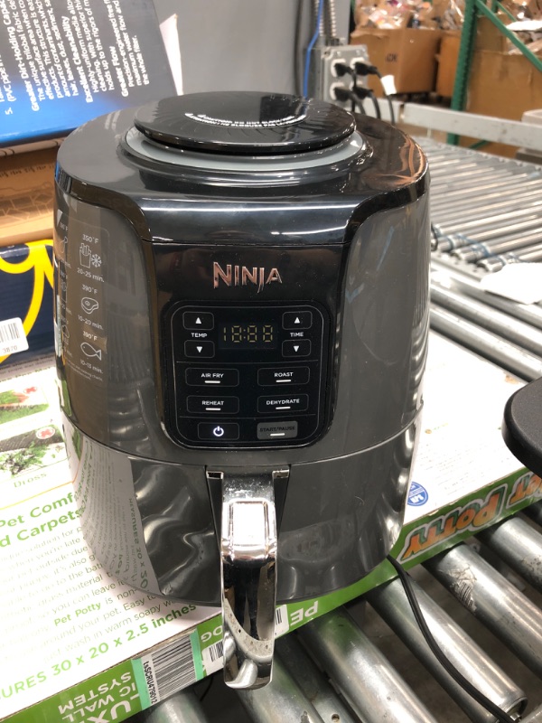 Photo 5 of **SEE NOTES**
Ninja AF101 Air Fryer that Crisps, Roasts, Reheats, & Dehydrates, for Quick, Easy Meals, 4 Quart Capacity, & High Gloss Finish, Black/Grey