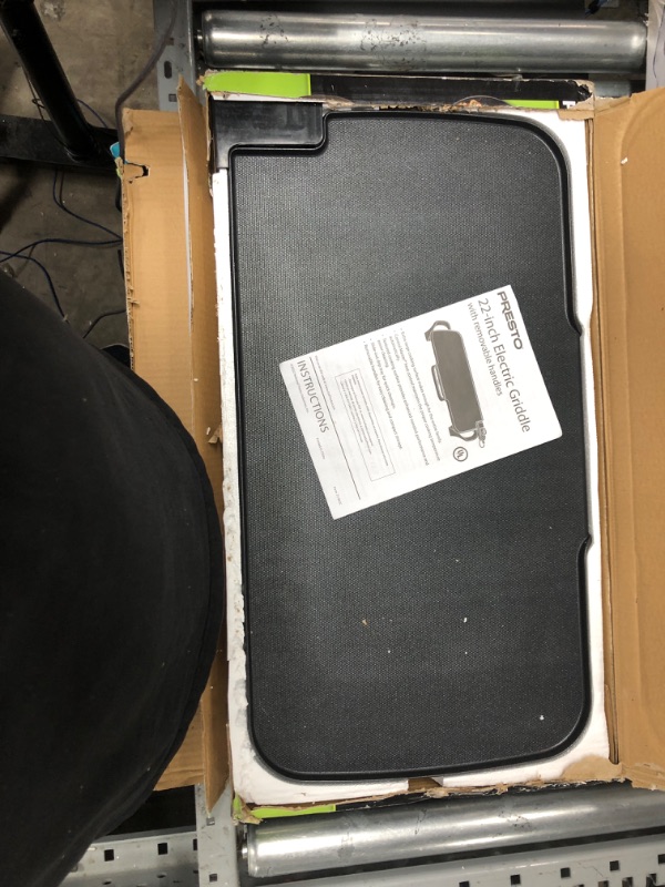 Photo 2 of **MISSING*** Presto 07061 22-inch Electric Griddle With Removable Handles, Black, 22-inch