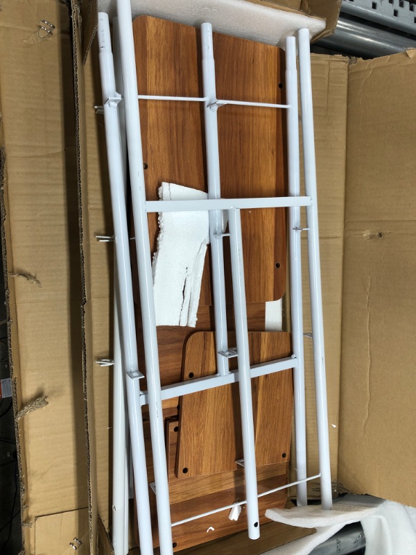 Photo 2 of **FOR PARTS** Missing hardware *** QLFJ-FurDec Plant Stand, Multiple Flower Pot Holder Shelf, Wood and Metal Tall Plant Display Rack Storage Organizer for Indoor, Outdoor, Garden, Patio, Balcony(8 Tier 9 Potted)