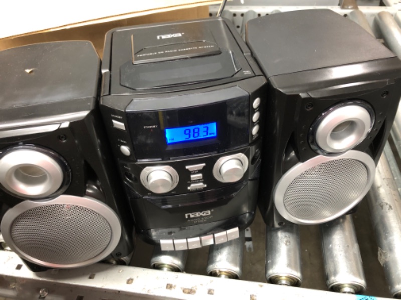 Photo 2 of NAXA Electronics NPB-426 Portable CD Player with AM/FM Stereo Radio, Cassette Player/Recorder and Twin Detachable Speakers
