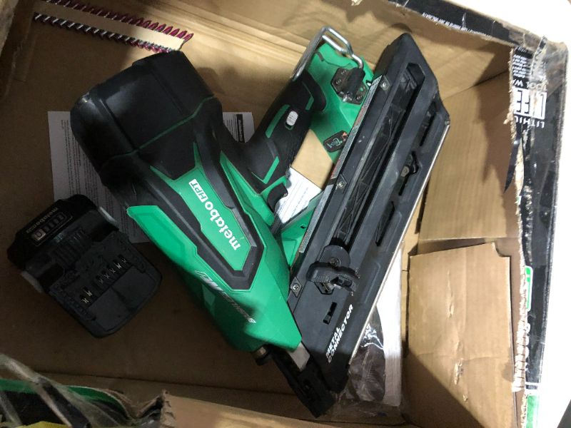 Photo 5 of (NON-FUNCTIONAL, USED, PARTS ONLY) Metabo HPT 36V MultiVolt Cordless Metal Connector Nailer Kit | Accepts 1-1/2-Inch and 2-1/2-Inch Nails | Strap-Tite Probe Tip | NR3665DA