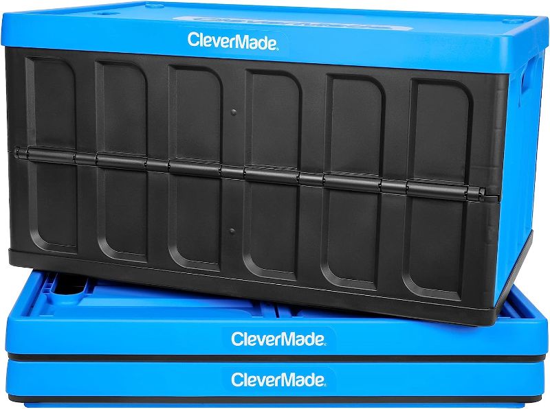 Photo 1 of  - 3 Pack, Neptune Blue Royal Blue 62 Liters Bin + 62L Storage Bins with Lids