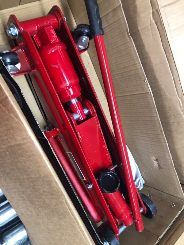 Photo 3 of BIG RED T83006 Torin Hydraulic Trolley Service/Floor Jack with Extra Saddle (Fits: SUVs and Extended Height Trucks): 3 Ton (6,000 lb) Capacity, Red HEAVY 