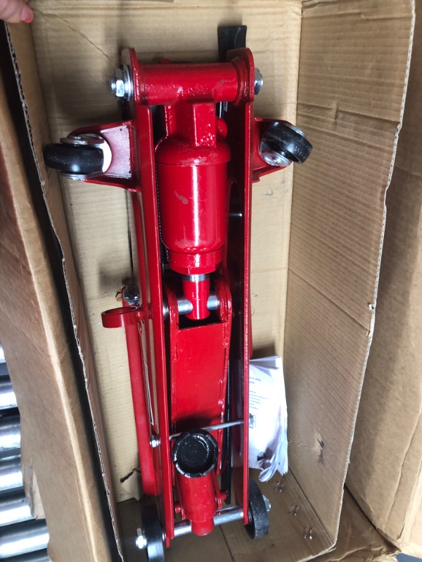 Photo 1 of BIG RED T83006 Torin Hydraulic Trolley Service/Floor Jack with Extra Saddle (Fits: SUVs and Extended Height Trucks): 3 Ton (6,000 lb) Capacity, Red HEAVY 