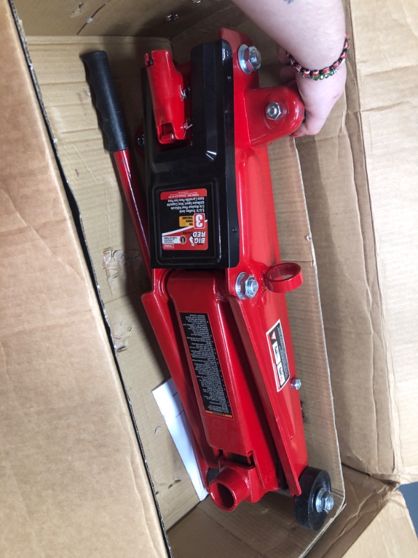 Photo 6 of BIG RED T83006 Torin Hydraulic Trolley Service/Floor Jack with Extra Saddle (Fits: SUVs and Extended Height Trucks): 3 Ton (6,000 lb) Capacity, Red HEAVY 