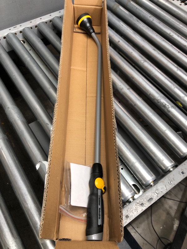 Photo 1 of Melnor 65146AMZ RelaxGrip Shower Head Watering QuickConnects 33" Wand, Black/Yellow