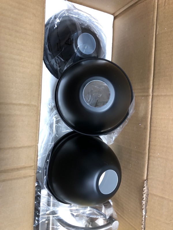 Photo 1 of Emliviar 3-Light Bathroom Vanity Light Fixture, Black Finish with Metal Shade, 4054H-A