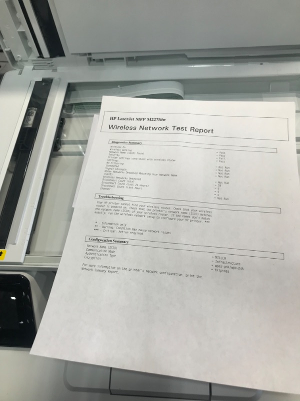 Photo 8 of HP LaserJet Pro MFP M227fdw Wireless Monochrome All-in-One Printer with built-in Ethernet & 2-sided printing, works with Alexa (G3Q75A) White
