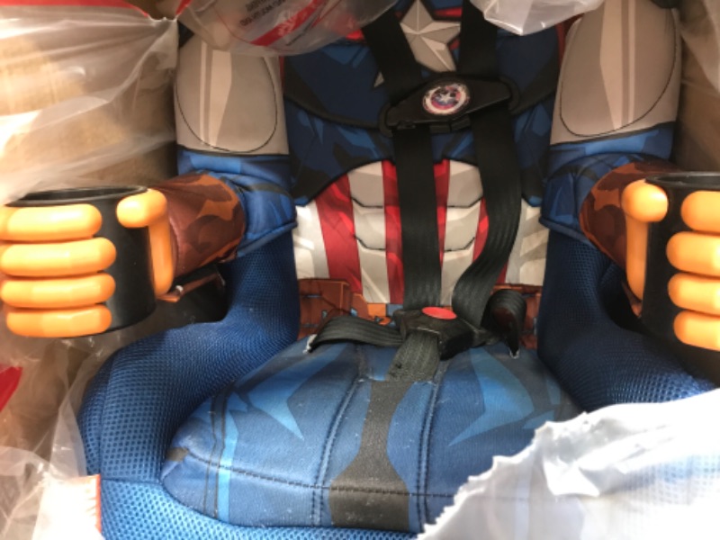 Photo 3 of Disney KidsEmbrace Friendship Combination Toddler Harness Booster Car Seat, Marvel Captain America