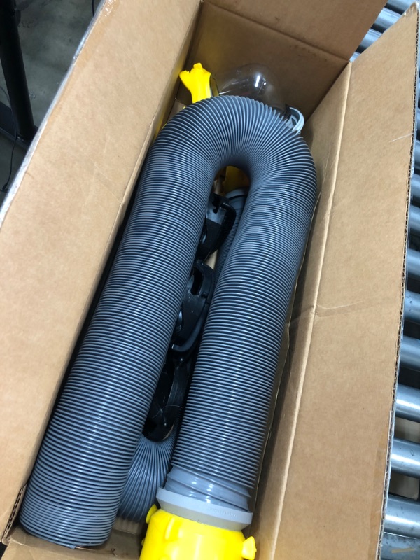 Photo 2 of Camco Deluxe Sewer Hose Kit with Swivel Fittings, Clear Elbow Fitting, Hoses, Storage Caps, and Bonus Clear Extender, 20 Feet (39658) 20' Sewer Hose Kit