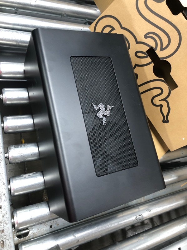 Photo 2 of ***PARTS ONLY, READ NOTES***Razer Core X Chroma Aluminum External GPU Enclosure (eGPU): Compatible with Windows & MacOS Thunderbolt 3 Laptops, NVIDIA /AMD PCIe Support, 700W PSU, 4x USB 3.1, 1x Gbit Ethernet, Chroma RGB, Black Classic Black Core X Chroma 