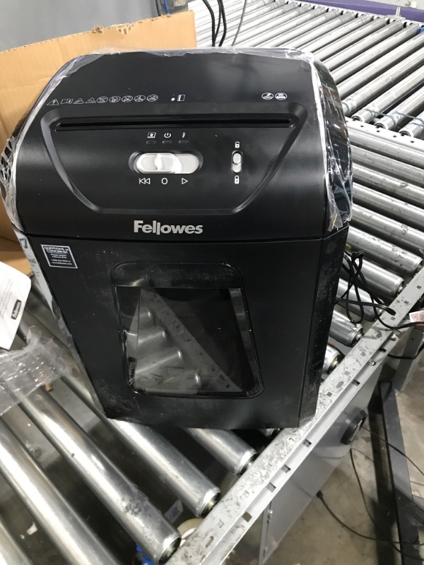 Photo 2 of "NOT FUNCTIONAL, FOR PARTS ONLY" Fellowes 12C15 12 Sheet Cross-Cut Paper Shredder for Home and Office with Safety Lock 12 Sheet Paper Shredder