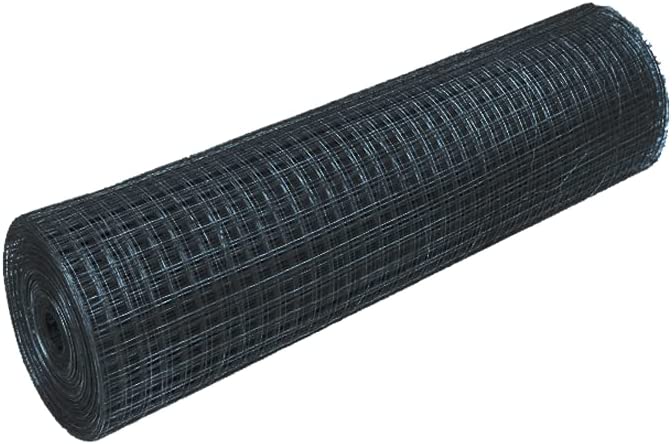 Photo 1 of 16ga Galvanized Steel Black PVC Coated Welded Wire 2'' x 2'' - Fence Roll (5' x 100')
