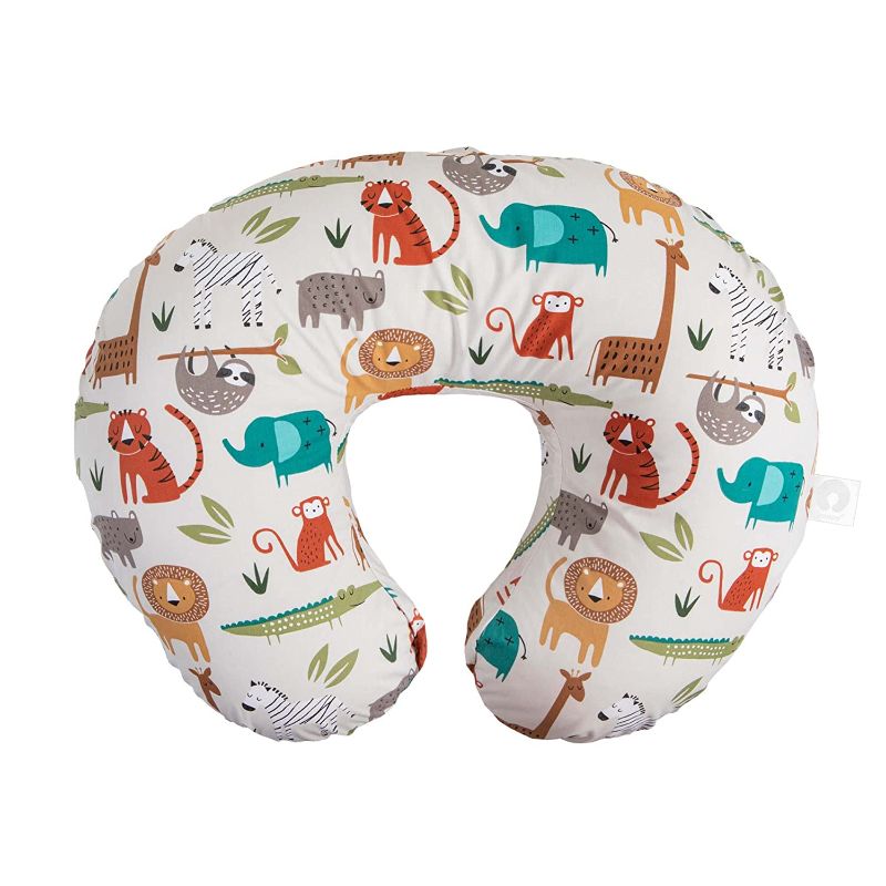 Photo 1 of Boppy Original Nursing Support, FKA Boppy Nursing Pillow, Neutral Jungle, Ergonomic Breastfeeding, Bottle Feeding, and Bonding, with Hypoallergenic Fiber Fill, with Removable Cover, Machine Washable