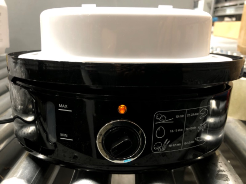 Photo 1 of BELLA 9.5 QT Triple Tier Digital Food Steamer, Healthy Fast Simultaneous Cooking, Stackable Baskets for Vegetables or Meats, Rice/Grains Tray, Auto Shutoff & Boil Dry Protection, Stainless Steel 9.5 Quart Three Tier Steamer
