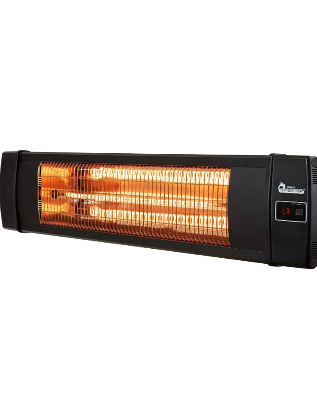 Photo 1 of Dr Infrared Heater DR-238 Carbon Infrared Outdoor Heater for Restaurant, Patio, Backyard, Garage, and Decks, Standard, Black