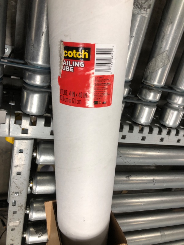 Photo 2 of Scotch Mailing Tube, 1 Tube, 4 in x 48 in, Perfect Protection for Mailing and Storing Rolled Items, White (7982) 4 x 48 Inches