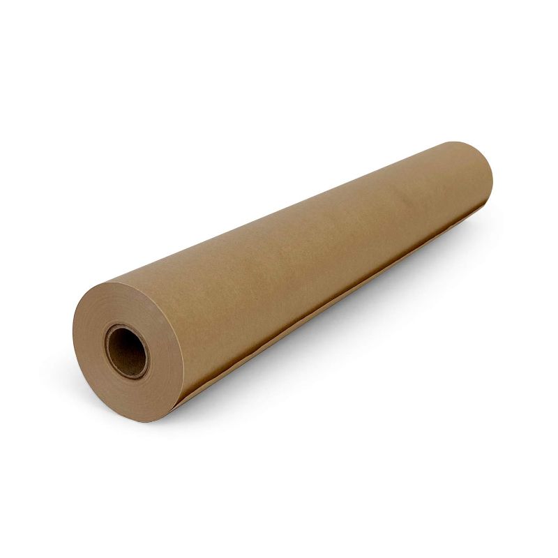 Photo 1 of  Packaging Brown Kraft Paper Roll  (Pack of 1) - Perfect for Packing - Kraft Wrapping Paper for Moving - Floor Masking Paper - 100% Recycled
