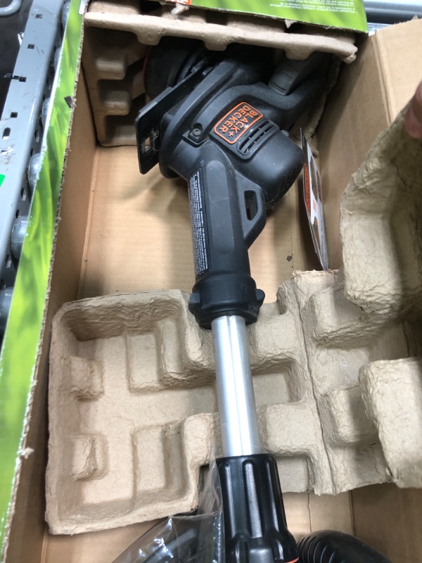 Photo 2 of **MISSING BATTERIES**
BLACK+DECKER LSTE525 20V MAX Lithium Easy Feed String Trimmer/Edger with 2Batteries