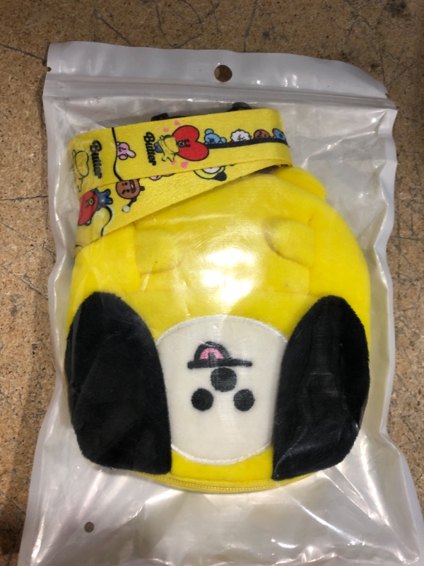 Photo 2 of Bangtan Boys Chimmy Plush ID Card Holder Wallet Coin Pouch Purse with BT Butter Theme Lanyard for Keys Phone Holder Army Gift-Chimmy