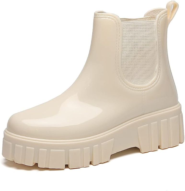 Photo 1 of Amoji Women Chelsea Platform Rain Boots Women Rubber Boots
