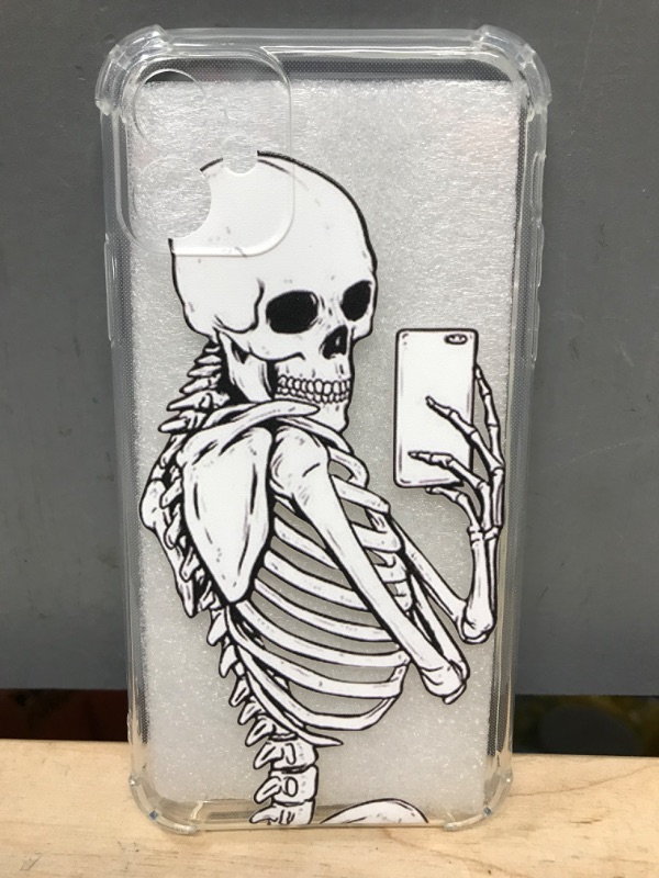 Photo 2 of Compatible with iPhone 11 Case, Skeleton Taking Picture Clear Case Shock Absorption Full Protection