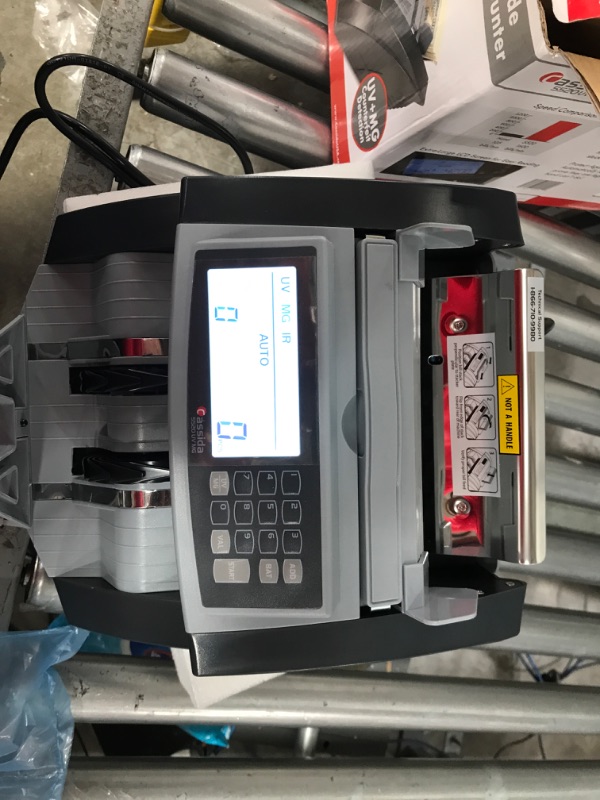 Photo 3 of Cassida 5520 UV/MG - USA Money Counter with ValuCount, UV/MG/IR Counterfeit Detection, Add and Batch Modes - Large LCD Display & Fast Counting Speed 1,300 Notes/Minute UV/MG Counterfeit Detection Detection